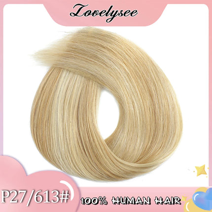 Straight V-shaped Clip in Human Hair Extensions 100% Remy Human Hair Brazilian Dark Brown Soft Hair for Women 100G 120G 140G