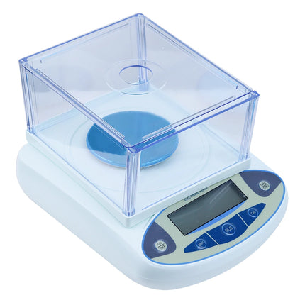 500gx0.001g Electronic Balance Scale with Windshield High Precision Laboratory Solid Analytical Digital Precision Balance Scale