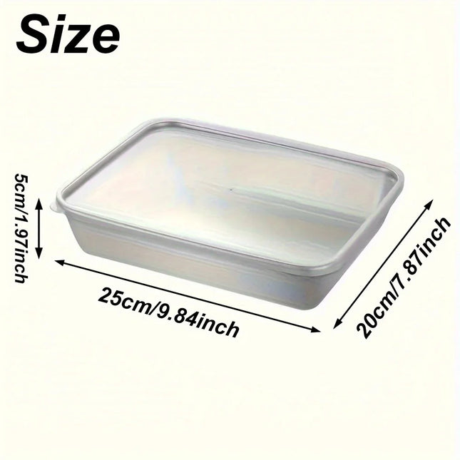 3pcs Stainless Steel Food Containers & Lunch Box, Leakproof Stackable Clear Lids, Kitchen Items and Accessories for Camping