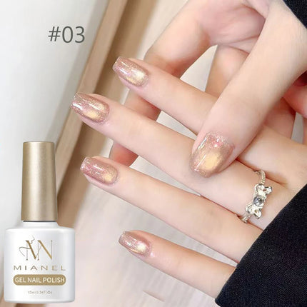 1-6PCS Popular Winter Internet Celebrity Hot-selling Northern Lights Cat Eye Magnet Gel Nail Polish Nail Art Nail Supplies
