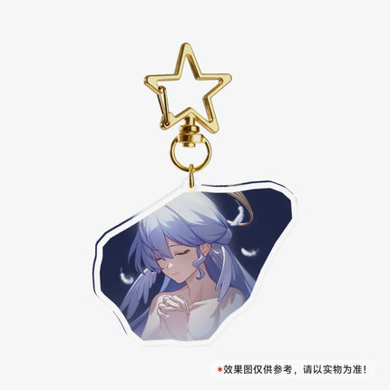 Game Honkai Star Acrylic Keychains Stand Cyrene DanHeng Evernight Cerydra Castorice Phainon Figure Pendant Car Key Chain Gifts