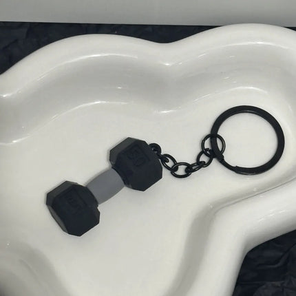 Mini Barbell Plates Key Chain Water Cups Creative Simulation Dumbbells Keyring Kettlebells Bag Charm Fitness Series Pendant