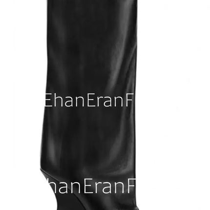 SoleLadies' Spring/Summer New Fish Mouth Slope High Heel Short Boots with Pointed Toe Exposed Cool Boots, Mid Top Boots