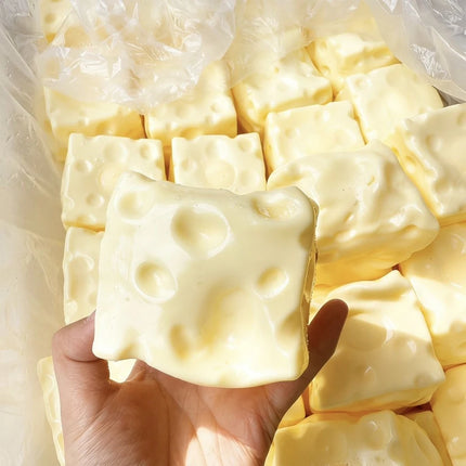 4 Styles Jumbo Cheese Squishy Toy 6/7CM Soft Squeeze Stress Ball, Slow Rising Shapeable ASMR Sensory Toy Anti-Stress Relief Gift