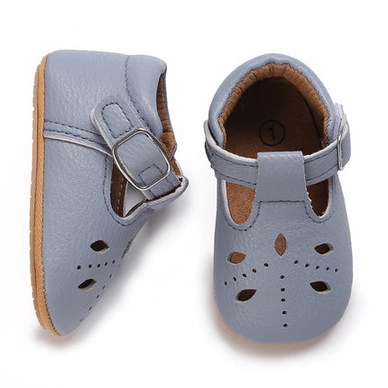 Breathable Newborn Baby Shoes Baby Boy Girl Shoes Girl Classic Bowknot Rubber Sole Anti-slip PU  Toddler Shoes First Walker