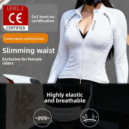 WOSAWE Women Motorcycle Riding Shirt Protective Jacket Breathable Slim Fit Armor Padded Motorbike Clothing