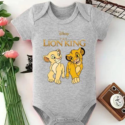 Kawaii The Lion King Printed Baby Clothes Bodysuits & One-pieces for Newborn Summer Short Sleeves Baby Rompers Jumpsuits