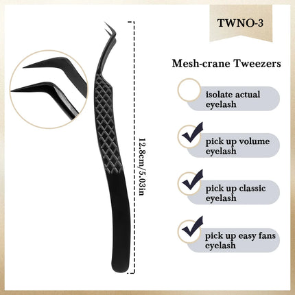 NEW 1pc Anti-static Right Angled & Curved Tweezers for Eyelash Extensions & Eyebrow Isolation Nano Precise Lash Tweezers Tool