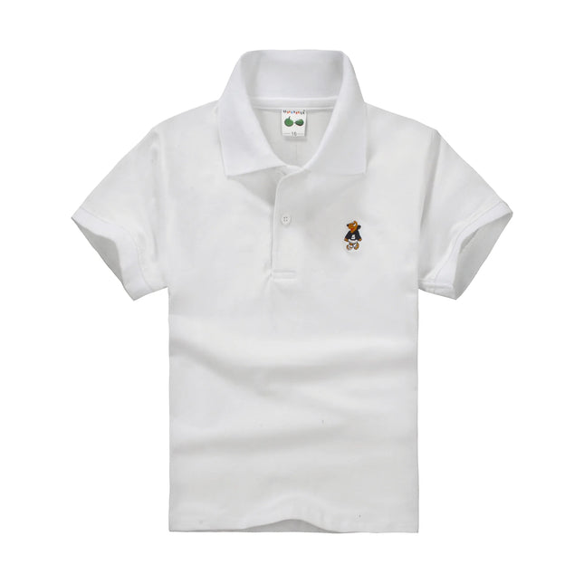 New Children Polo Shirt Solid Kids Boys Polo Shirts Korea Fashion Boys Designer Clothes School Uniform 2-14 Years