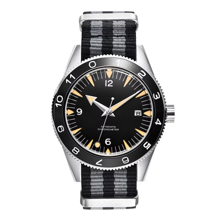 41MM Sapphire Glass 100m Waterproof Japan  Automatic Luminous Mens Watch Nylon Strap