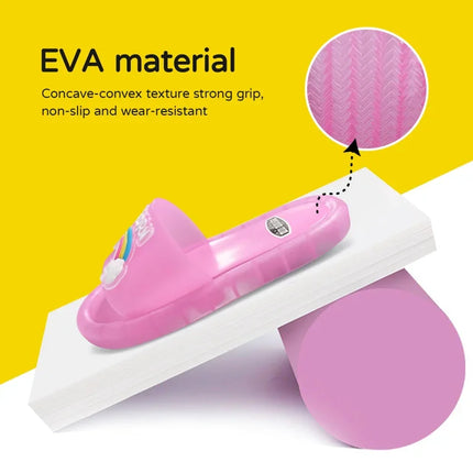 Children's Boys Girls Slippers Cartoon Unicorn Animal Prints Shoes Lighted Fashion Cute Shoes Bathroom Kids Toddler Slippers