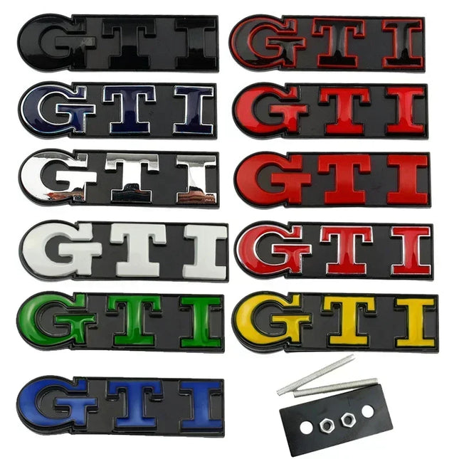 Metal Car Front Grille Emblem Badge for Volkswagen GTI Logo Polo Caddy Golf 4 5 6 8 Jetta Tiguan Touran Passat T-Roc MK3 MK4 MK5