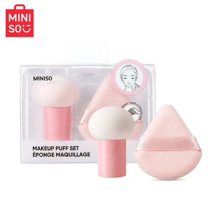 MINISO Soft Skin Friendly Easy Foundation Powder Puff Set Foundation Pad Powder Sponge Face Concealer Applicator Makeup Tool