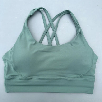 Solid Color Fitness sport Bra Women Cross soft high strength Tight Top Comprehensive Training Gym Yoga Underwear With Chest Pad