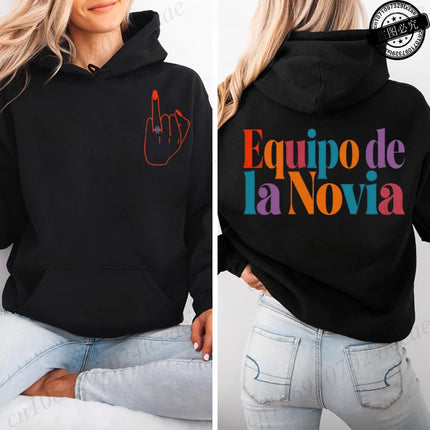 Women's Hoodies Future Bride & Tribu De La Novia Sweatshirts Fashionable Casual Pullovers for Single Farewell & Bridal Shower
