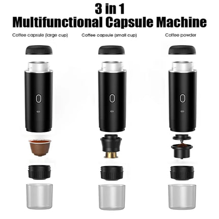 Portable Espresso Machine for TravelTravel Coffee Maker 20-Bar Extraction Compatible with Ground Coffee & NS Capsule