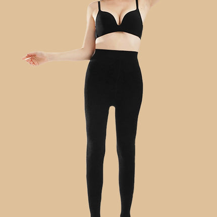 1/2 set of women's opaque fleece warm tight pants, fashionable high elasticity bottom pantyhose