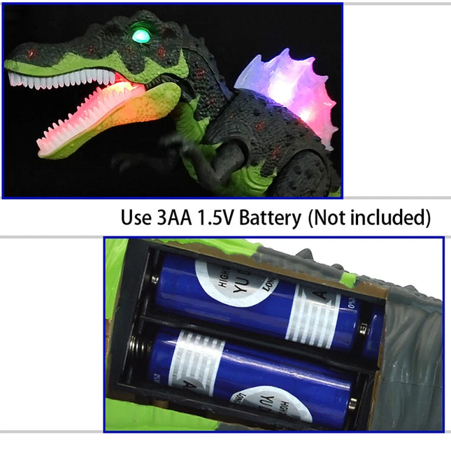 Large Electric Dinosaur Toy Jurassic Park World Walking Dinosaur Robot With LED Light Sound Tyrannosaurus Rex Toys For Boys Kids