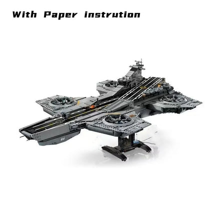 Model Gifts Flying Aircraft Carrier 3057pcs Helicarrier Shield Building Blocks  for Family Decor Christmas Birthday Toy A