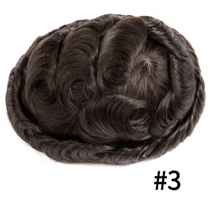 Australia Toupee Men Lace PU Base Wig For Men Male Hair Prosthesis Breathable Man Wig Capillary Prosthesis Replacement System