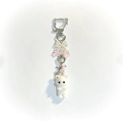 furry kitten keychain handmade y2k women fashion
