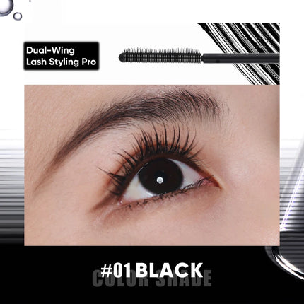 JUDYDOLL Dual-Wing Serum Mascara and Lash Primer, Waterproof, Lengthening, Curling, Sweatproof, Smudge-proof, Quick-Drying
