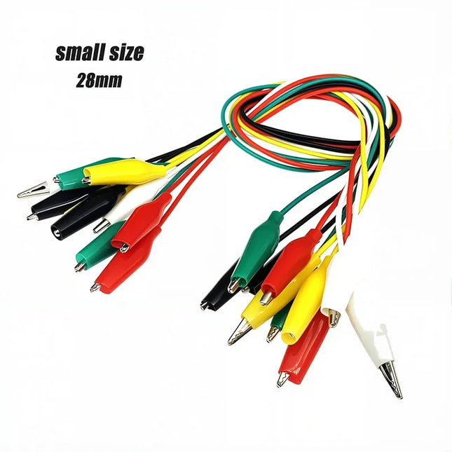 28mm/35mm/45mm Alligator Clips Wire Testing Wire Clip 50cm Crocodile Clip with Dual Ended Insulators Cable
