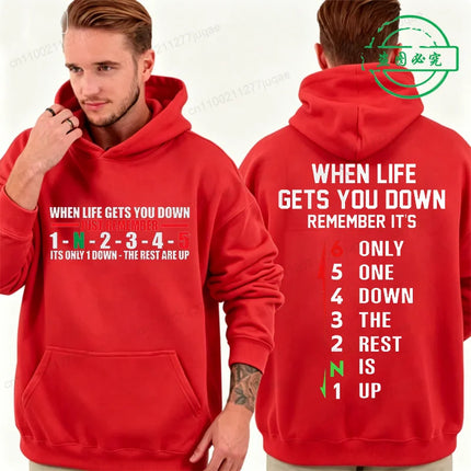 Men's Hoodie Casual Sports Hoodie 1 Down 6 Up Motorcycle Print Men/Women Plus Size Pullover Fashion Sweatshirt Long-Sleeve Tops