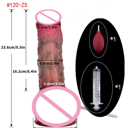 FAAK Lifelike Squirting Penis Silicone Ejaculation Large Realistic Dildo With Sucker Skin Touch Anal Sex Toys For Women