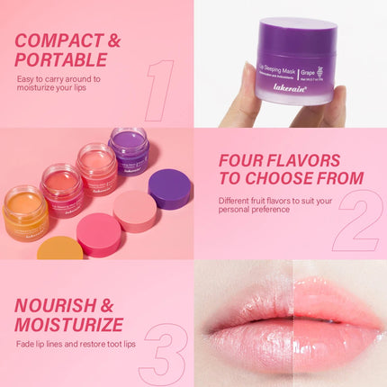 Lip Sleeping Mask Nourishing Overnight Lip Treatment Vitamin C Moisturizer Butter Hydrating Dry Flaky Lips Skin Care