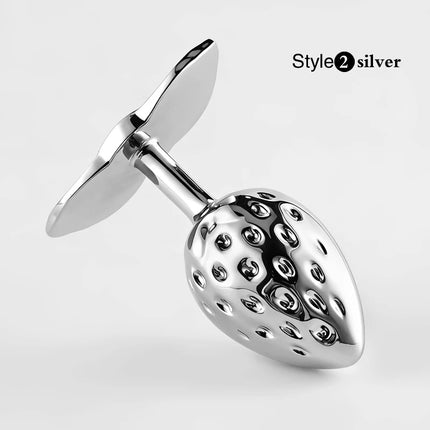 1pcs, Strawberry shaped metal anal plug, butt plug, dildos, adult women toys, adult men toys, adult pleasure, sexual wellness