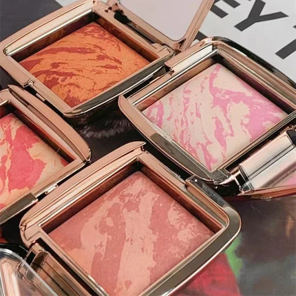 Hourglass Shining Powder Blusher Highlighter Matte Fine Shimmer Blusher Face Cute Makeup Korean Cheek Pressed Powder