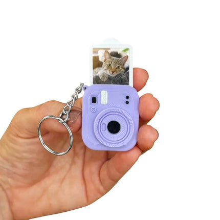 Portable Mini Camera Keychain Metal Key Ring Lightweight 3D Print Camera Pendant Decorative Multipurpose Bag Hanging Ornament