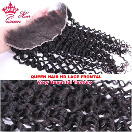 Queen Hair Real HD Burmese curly 13x6 13x4 Frontal Virgin Human Raw Hair Lace Frontal Ear to Ear Real Invisible HD Lace