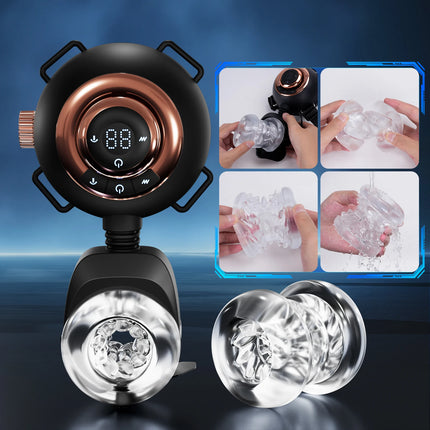 Automatic Male Masturbator with Removable Belts LCD Adjustable Males Adults Sex Toys Penis Masturbation Wearable Stroker for Men