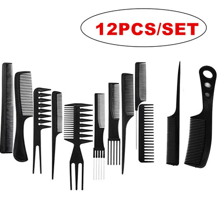 Anti-Static Black Plastic Hairbrush for Men & Women Salon Professional Hairdressing Styling Tool