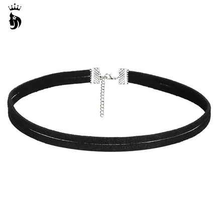 6Pcs/set Gothic Tattoo Black Lace Leather Velvet Collier 90S Punk Style Choker Necklaces