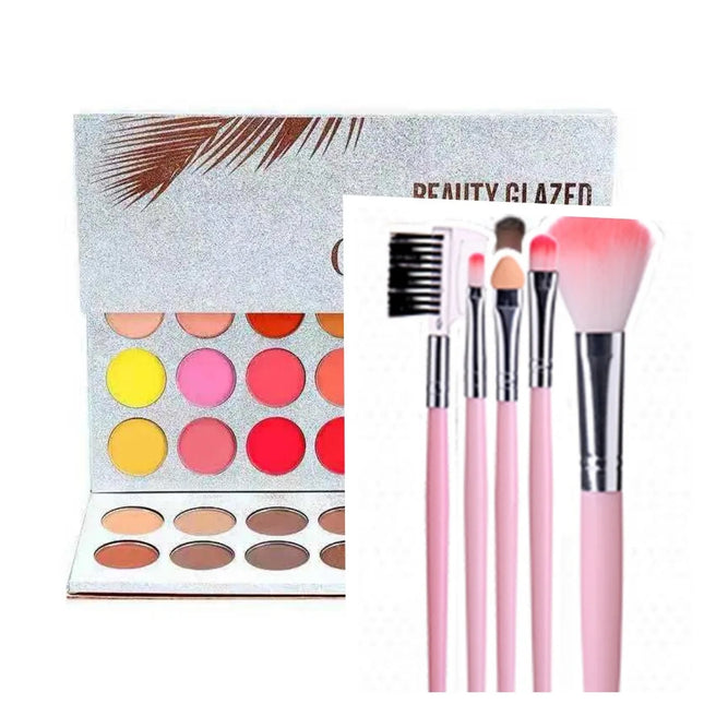 63 Colors Eyeshadow Double Door Children Stage Makeup Color Eyeshadow Palette Pearl Matte for Kids