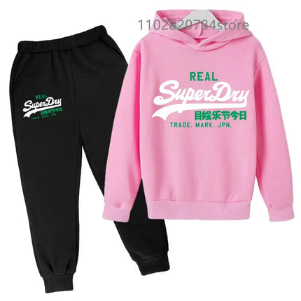Spring Kids AutumnTrend Casual Tracksuits 3-14 Years Boys and Girls Hoodie+Pants 2pcs Suits Children Daily Clothes Sets
