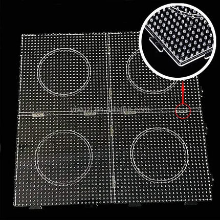 Fuse Beads Boards 5mm Large Clear Plastic Pegboards for Kids Craft Beads Pixel Puzzle Pegboards Creative Handmade Craft Toy Gift