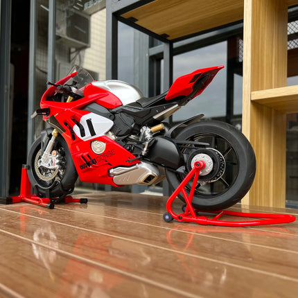 Spray 1:6 Ducati V4S Racing Motorcycle Alloy Diecast Model Car Children's Toy Motorcycle Sound And Light Dynamic Ornaments Gifts