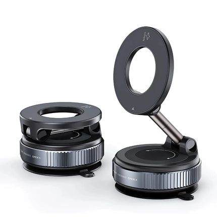 Strong Magnetic Phone Holder Foldable Design 360° Adjustable Vacuum Car Mount For Cell Phone For phone Live Stream