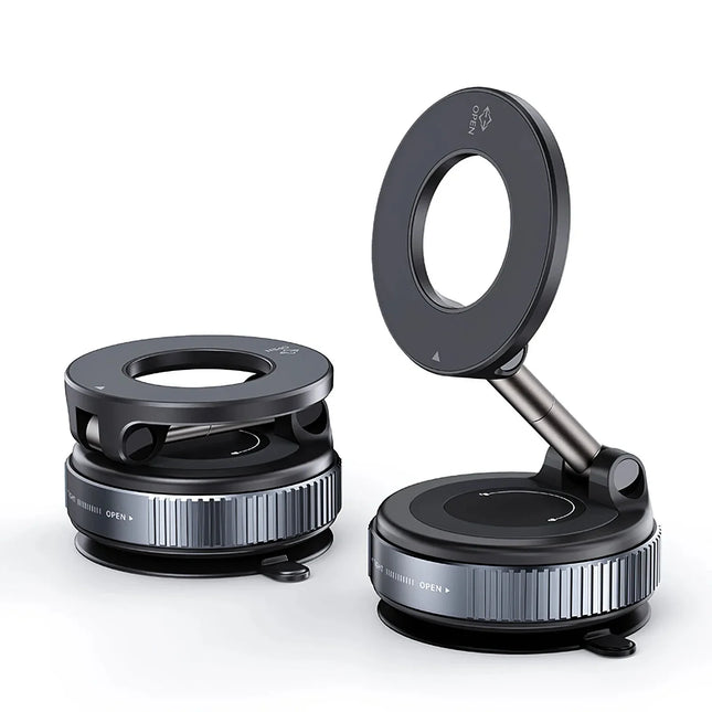 Strong Magnetic Phone Holder Foldable Design 360° Adjustable Vacuum Car Mount for Cell Phone for Phone Live Stream
