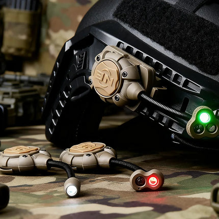 WADSN Airsoft Tactical Helmet Strobe Light 3 Mode IR Green Red LED Fast Helmet Lamp Survival Safety Flashlight for Hunting