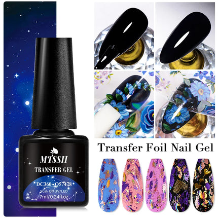 7ml Transfer Foil Nail Gel Polish Semi-Permanant Varnish For Adhesive Sticker Nail Glue Soak Off UV LED Gel Nail Art Gel