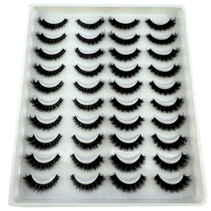 2023 New 20 pairs natural long 3D mink false eyelashes fake lashes makeup kit Mink Lashes extension eye lashes short eyelashes
