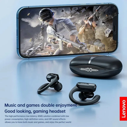 Lenovo XT80 Bluetooth 5.3 Earphones True Wireless Headphones with Mic Button Control Noise Reduction Earhooks Waterproof Headset