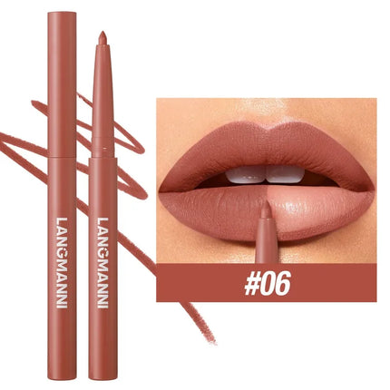 12-color Matte Lip Liner Waterproof Plumping Stain Lipstick Natural Nude Pink Lip Liner Professional Outline Lips Contour Makeup