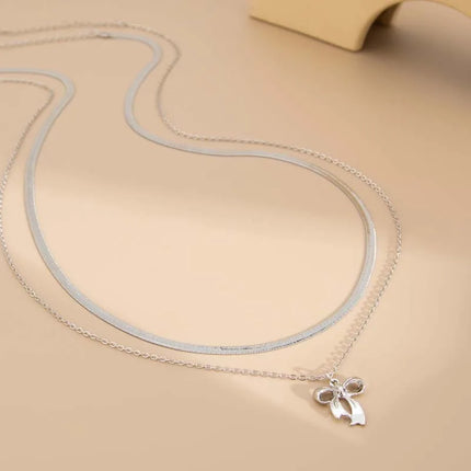 Sexy Bow Flat Snake Waist Chain for Women Simple Gold Color Metal Double Layered Belly Chain Summer Beach Jewelry Accessories