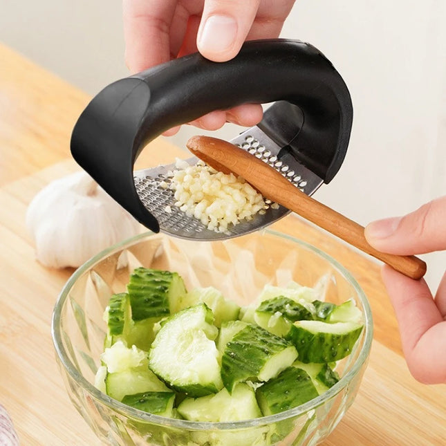 Stainless Steel Garlic Press Crusher Manual Garlic Mincer Chopping Garlic Ginger Fruit Vegetable Tool Kitchen Accessories Gadget